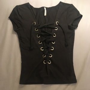 Black top with laces Emma & Sam